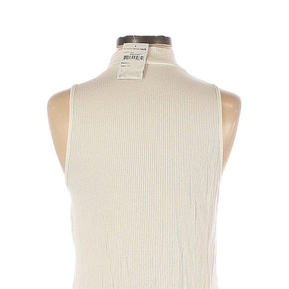Soprano Nordstrom Ivory Longline Ribbed Mock Neck Top Size S NWT - Picture 4 of 9